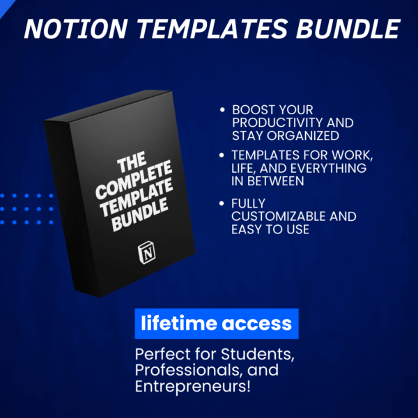 Notion Templates Bundle Ultimate Pack bundle