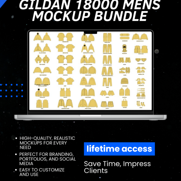 Gildan-18000 Mens Mockup Bundle