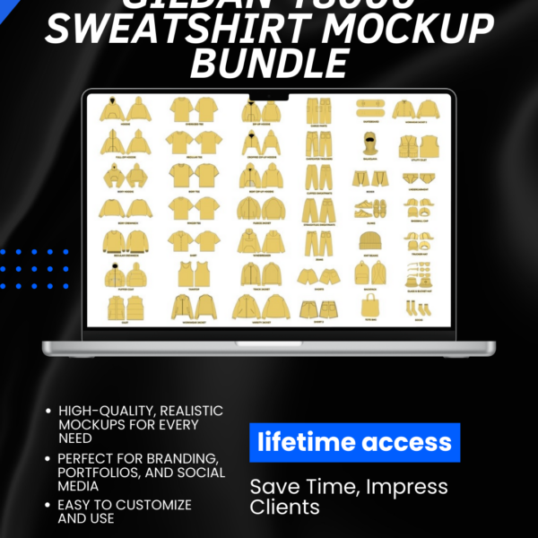 Gildan-18000 Sweatshirt Mockup Bundle